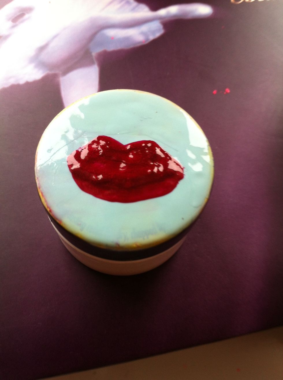 I also went over the blue where I could see the label back through