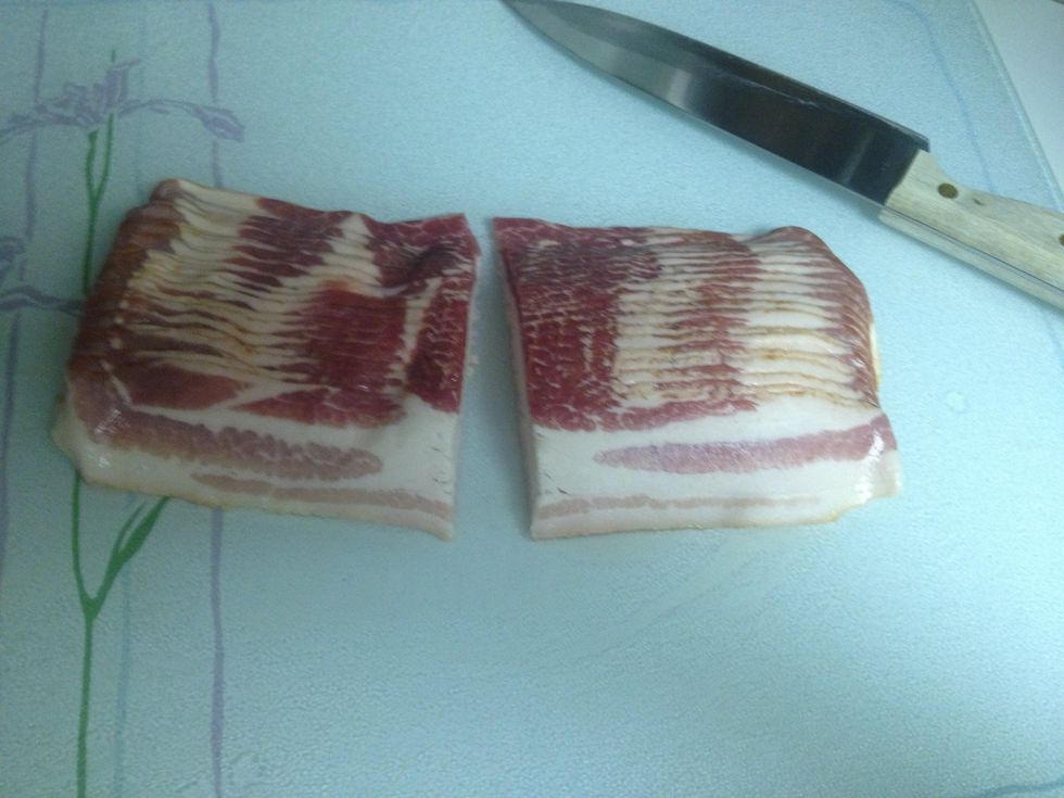 I always cut it in half. It makes it easier to cook and to store.