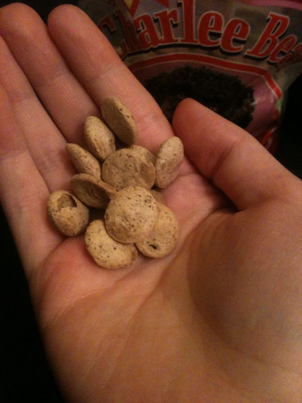 I always grab a handful so I can get the treats to my dog as fast as possible. Dogs only have 3 seconds to associate the treat with the action they did correctly.