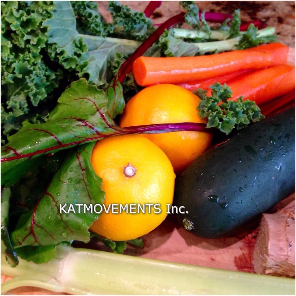 I always use organic greens and organic root vegetables for my juice recipes as they are most vulnerable to chemicals and other toxins being in and so close to the soil. KATMOVEMENTS.com