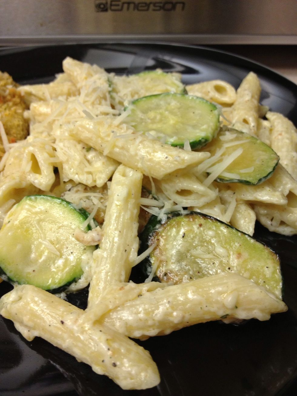 I am a cheese fan so I had to sprinkle more Parmesan on my pasta!
