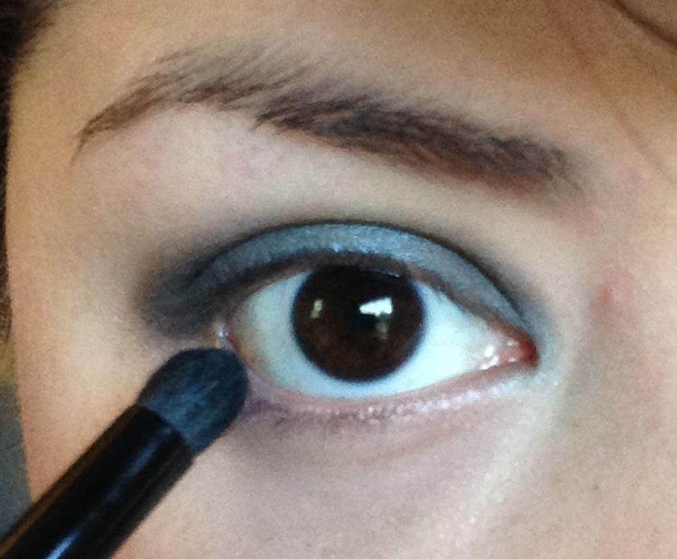 I am also putting a little bit of that Smoke color onto my lower lashline but just on the outer corner.