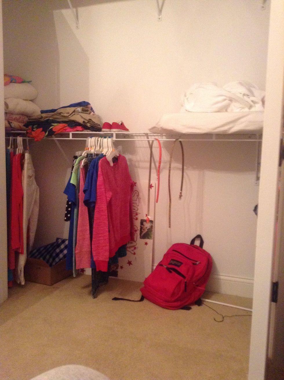 I am choosing my closet to put this project in.