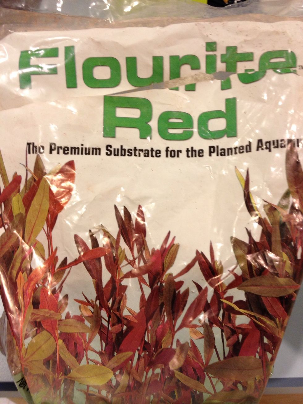 I am going to be planting in this tank eventually, so some flourite will help plant growth. This comes in big bags, but you only need a little bit. Some fish shops sell this in bulk.