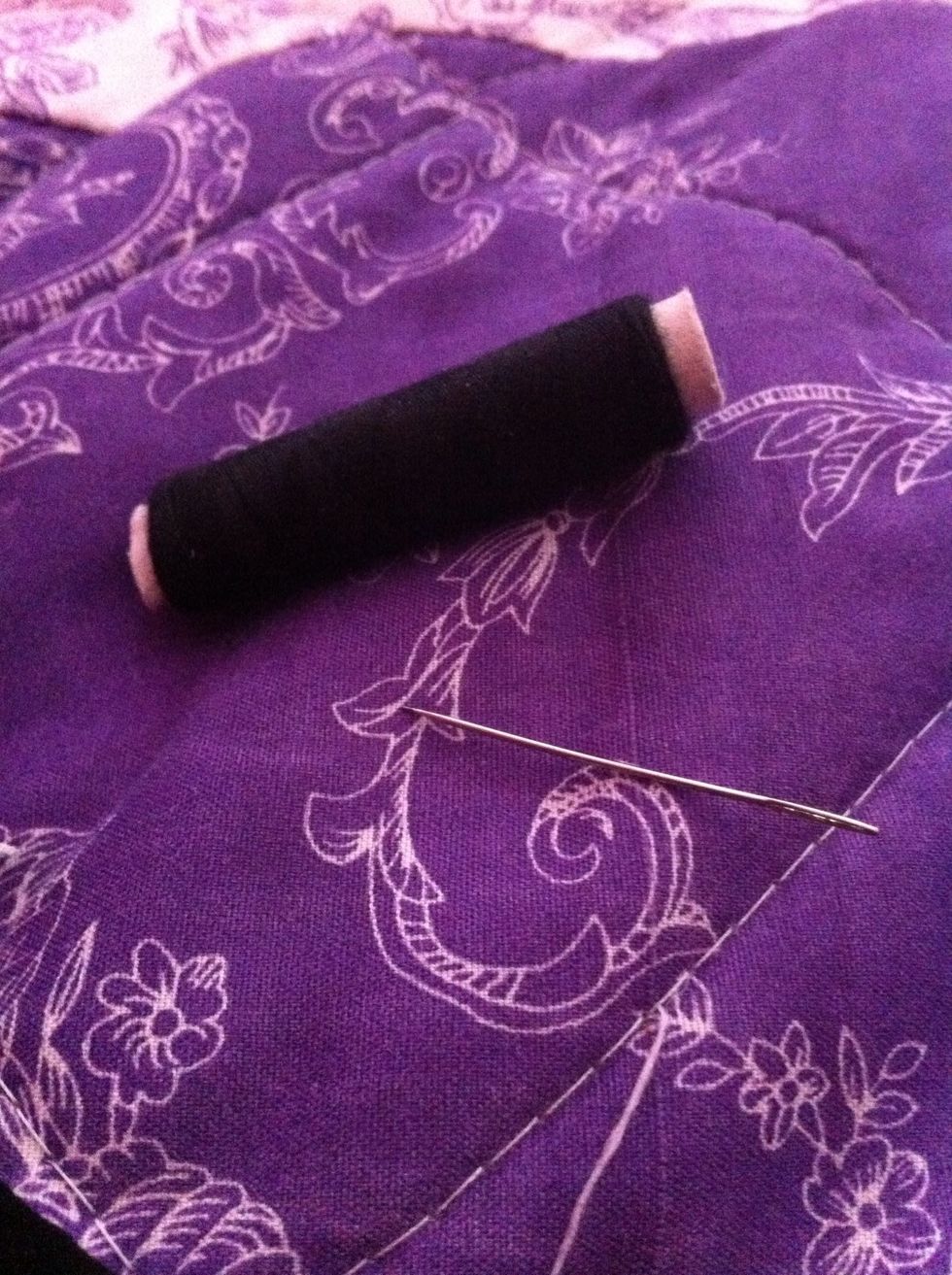 I am going to sew the hole.