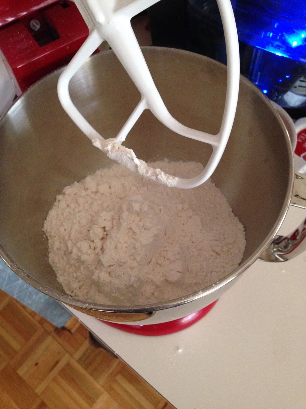 I am making 2 pies, so this is double the amount of flour you need. If you're looking to have a healthier option on the Thanksgiving table, you could easily use whole wheat flour.