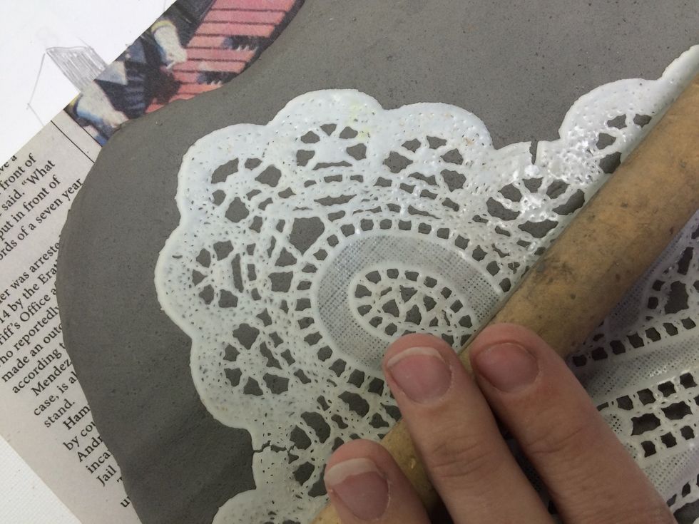 I am using a doily.