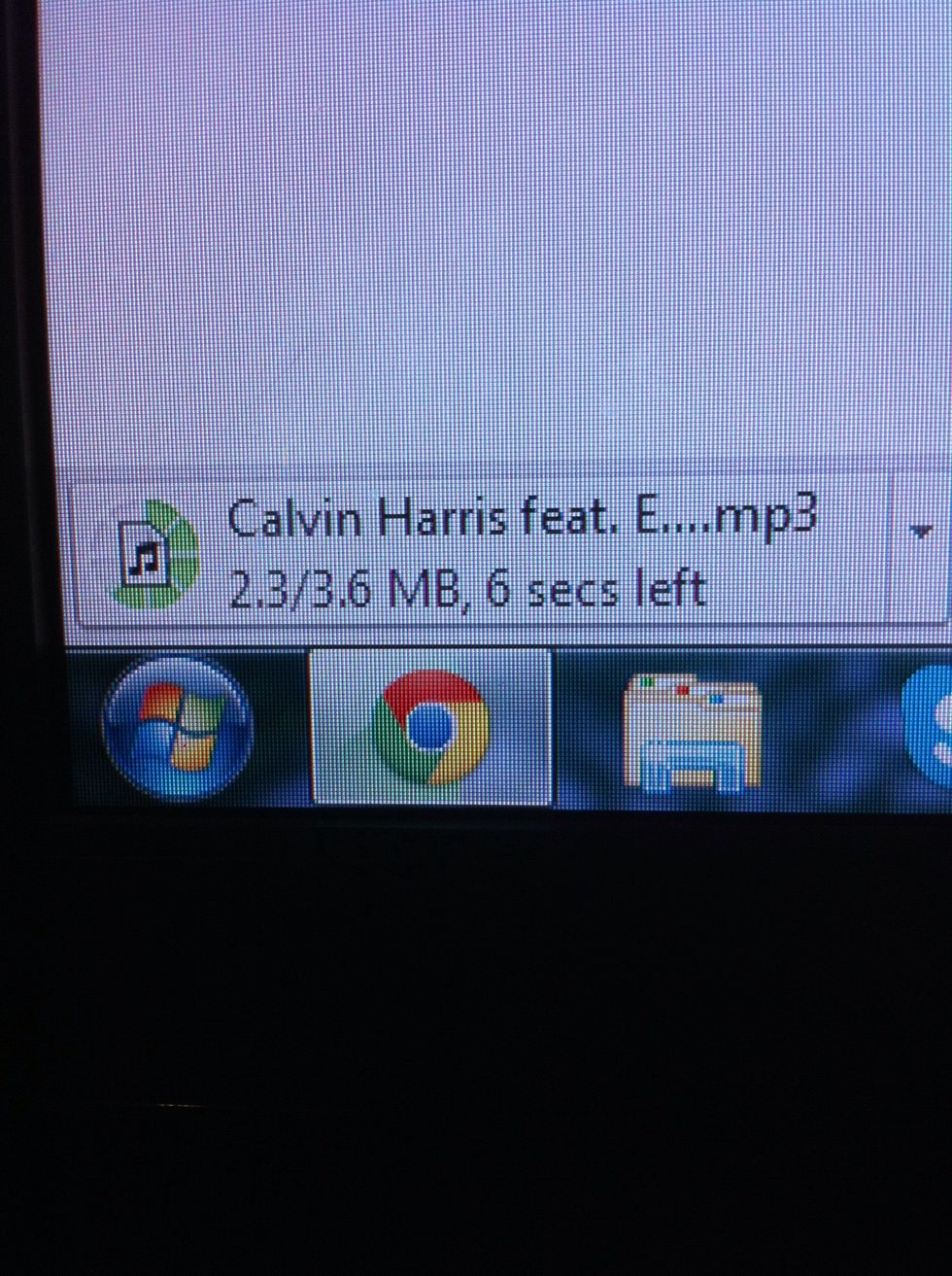 I am using Google Chrome to do this, as you can see, so when something is being downloaded, it shows up at the bottom. If you are using a different program, just look for where all the downloads go.