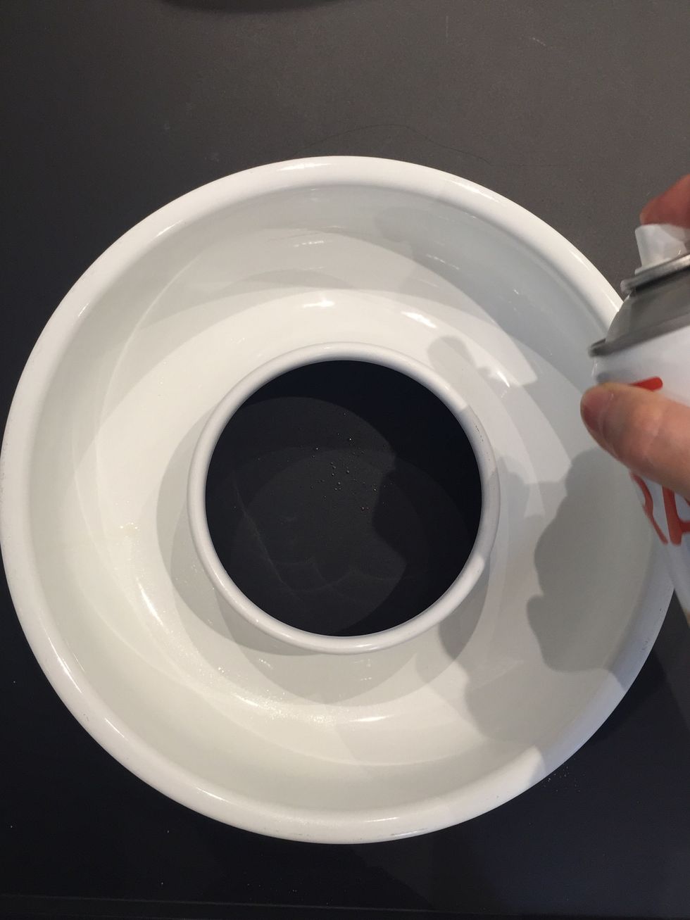 I am using 'savarin mould' otherwise one can use a bundt cake mould or any baking tray and time of baking varies to the size of the mould used.