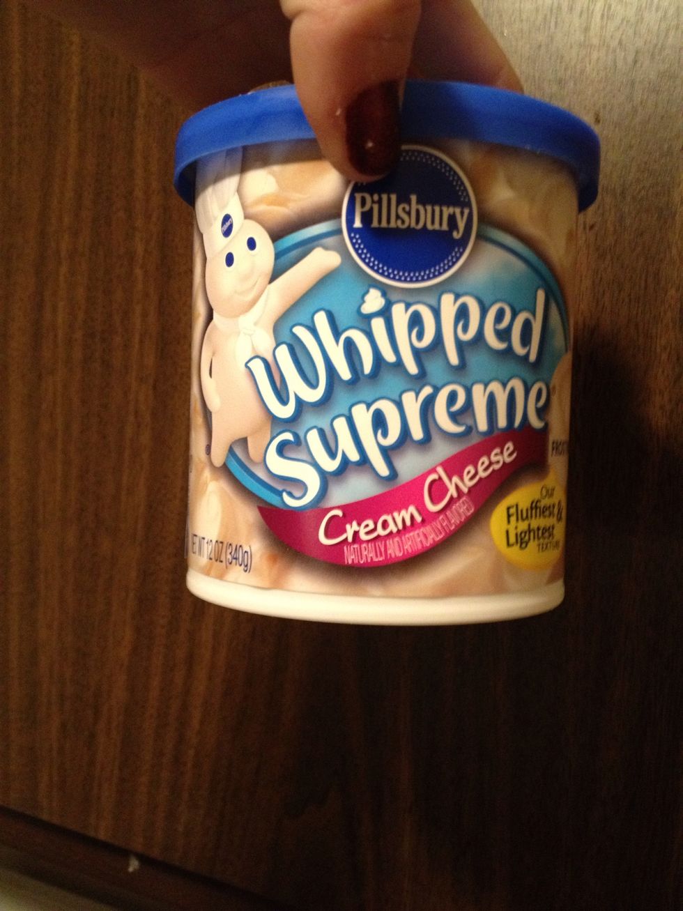 I am using store bought icing. I only eat whipped frosting because I hate the regular stuff, too sweet, many like to make their own icing, but time was short.