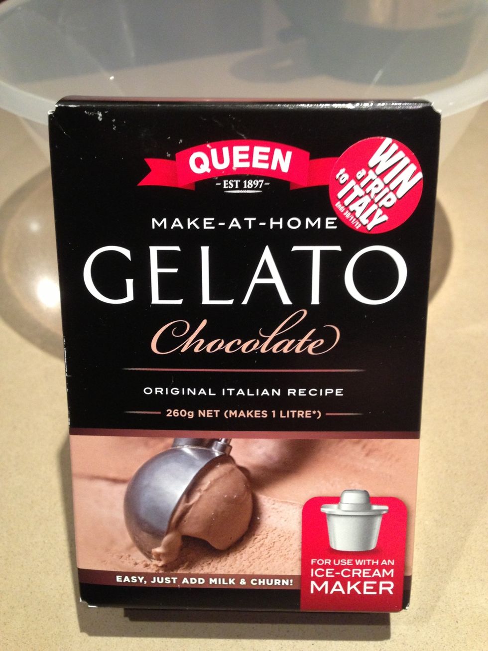 I am using this gelato mix which I bought from my local supermarket, hopefully you can buy something similar from your supermarket if not I have ingredients to make it from scratch on the next page