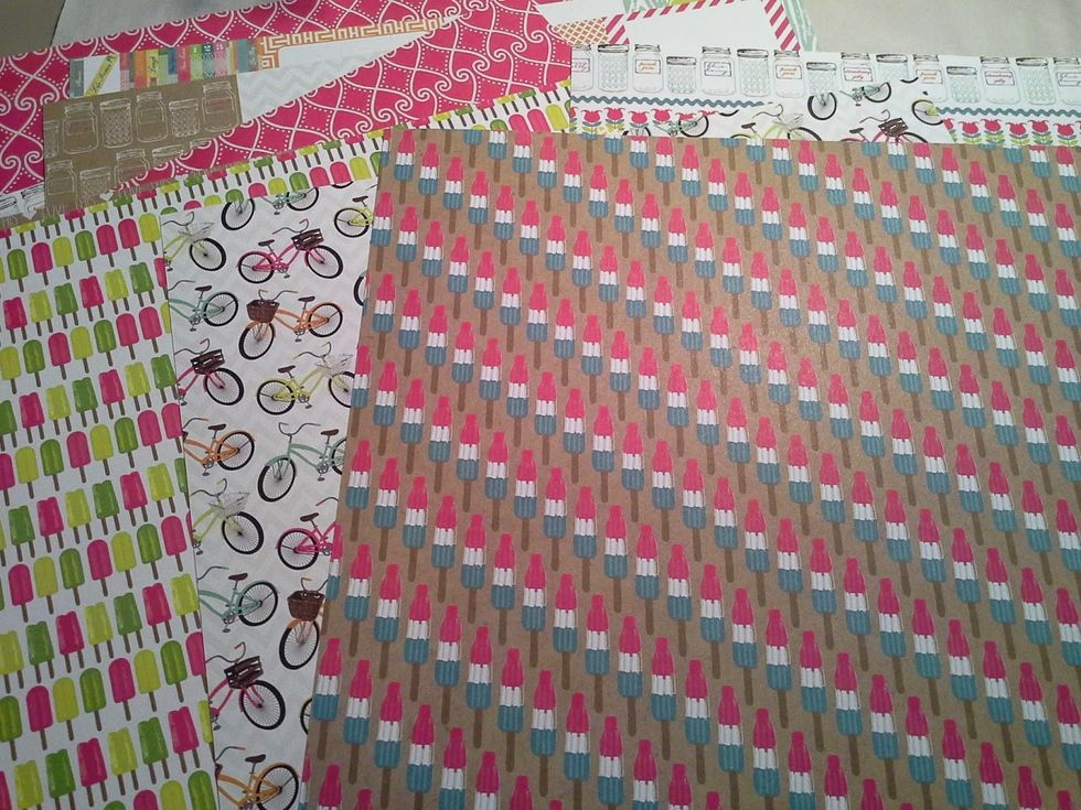 I am using Webster's Pages Alison Kreft line. It just screams summer!