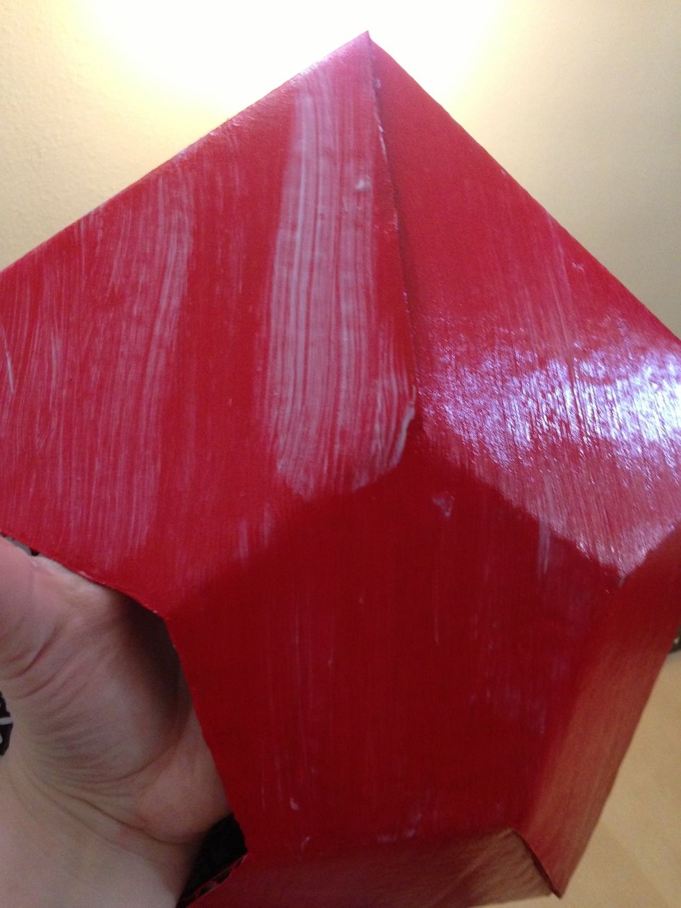 I applied a coat of Modge Podge (gloss finish) to seal the paint.