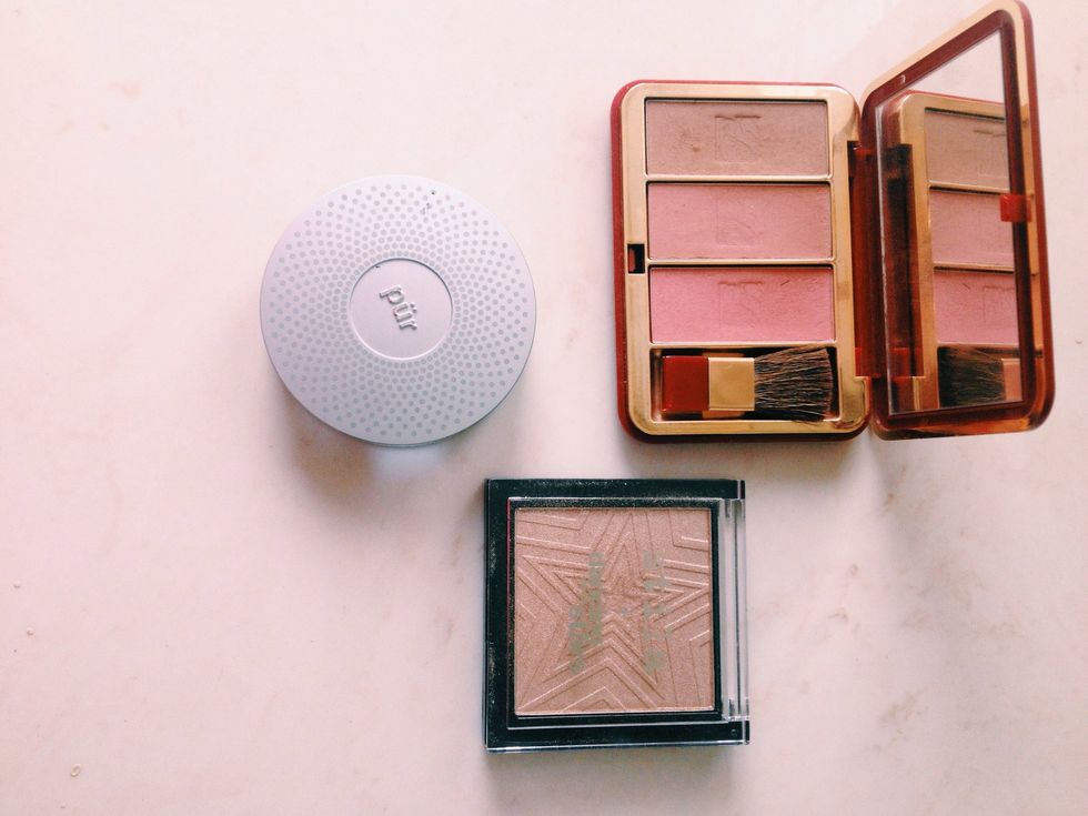 I applied my powder foundation (PUR minerals)