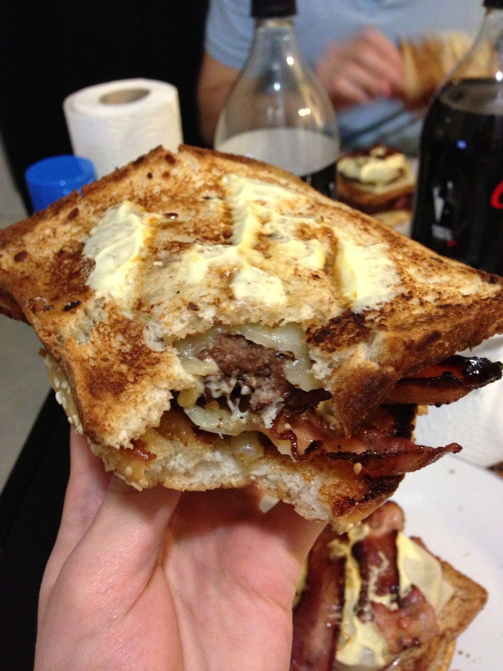 I ate it layers by layers, impossible to put it all in my mouth :p