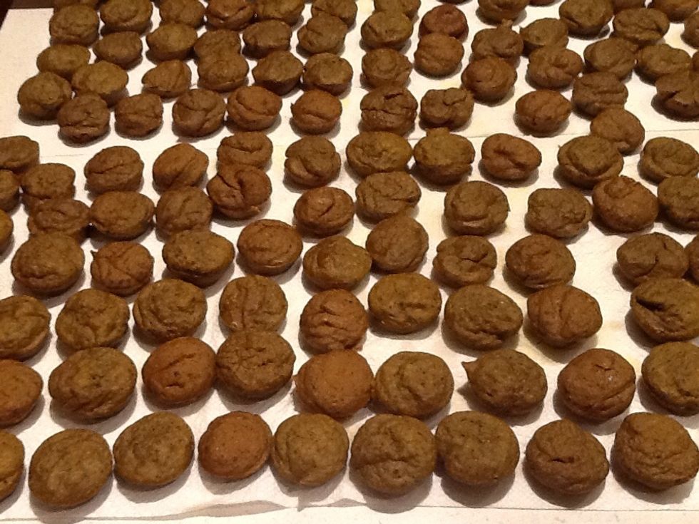 I bag them in freezer bags and store in the fridge, freezer and deep freeze. We just use two a day as bed time treats. I call them liver snaps.