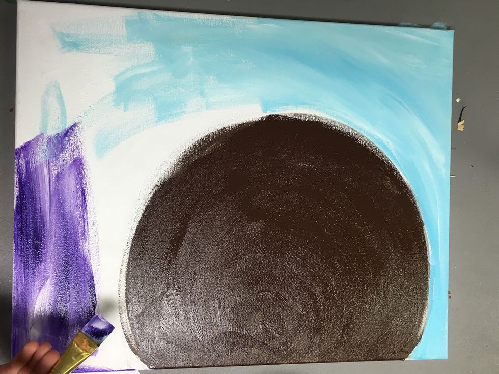 I blended mine from light blue to light purple.