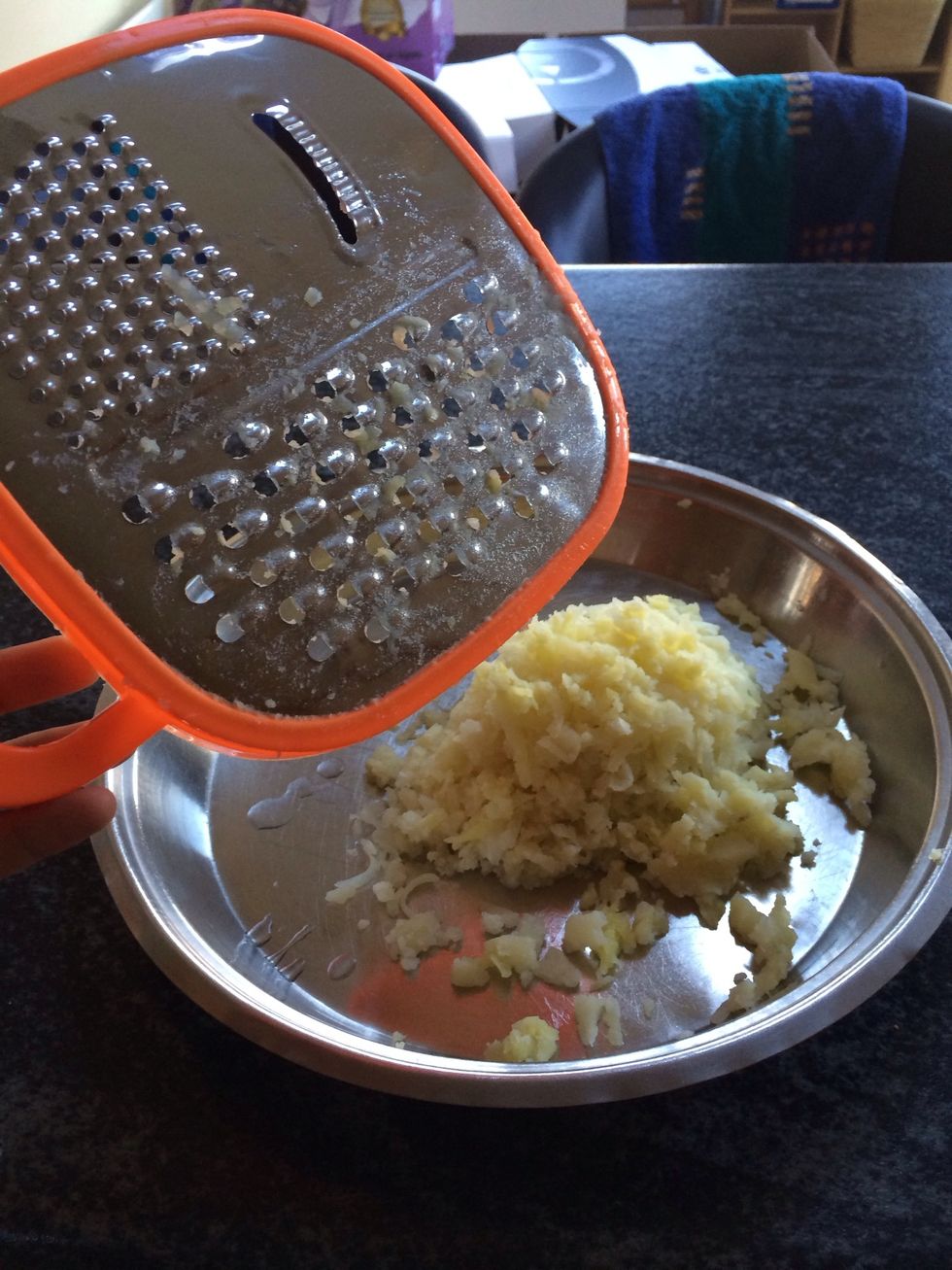 I boiled the potatoes and grated it.