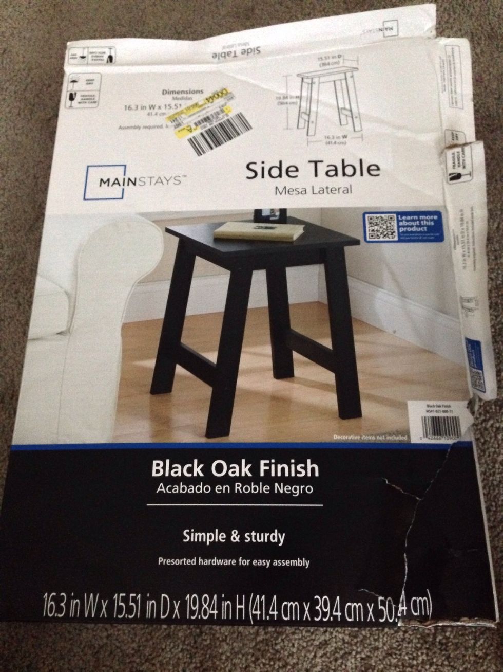 I bought this little table at Walmart for $12