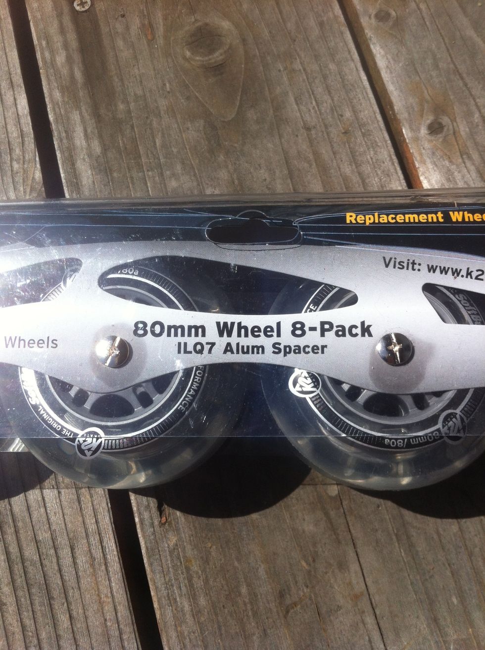I bought this pack of wheels from Amazon. It includes everything you need - wheels, bearings and spacers.