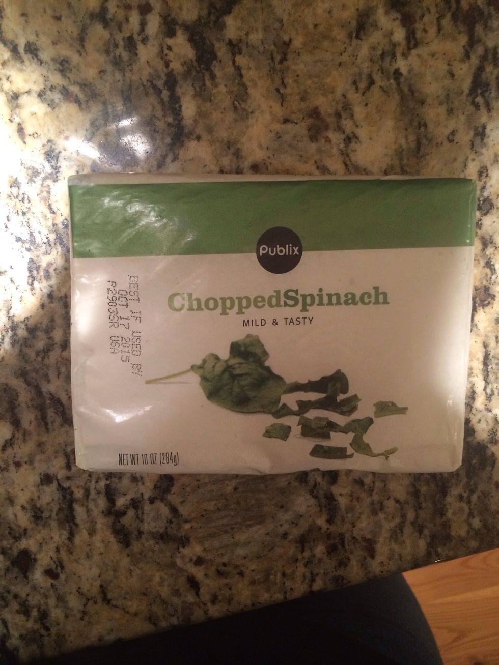 I box of frozen spinach