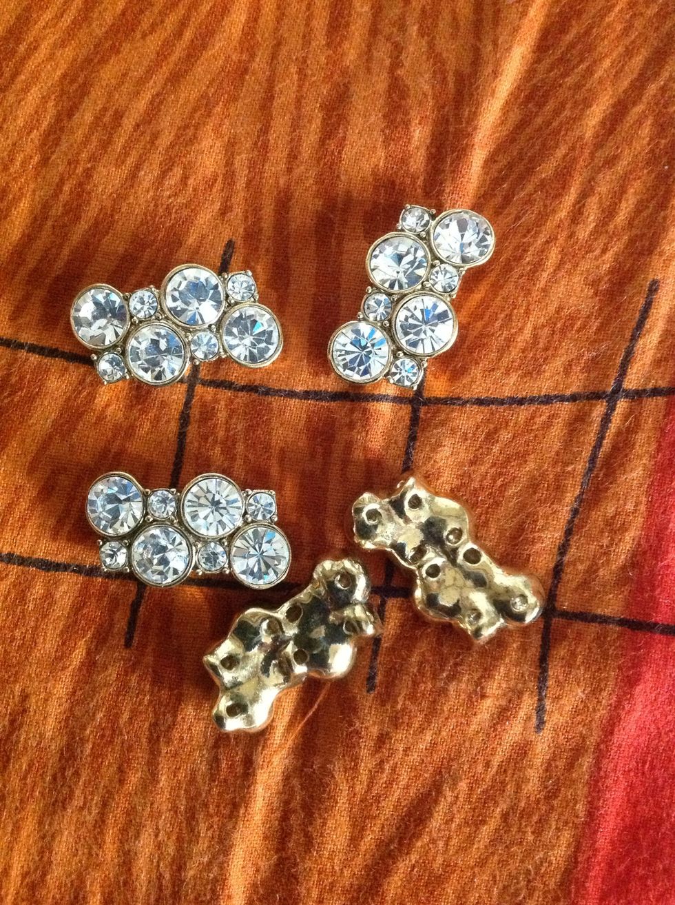 I brought 8 of these. You'll find different varieties of these. If not exactly the same. You can buy whatever you like. Just make sure they have holes behind them to put the elastic in.