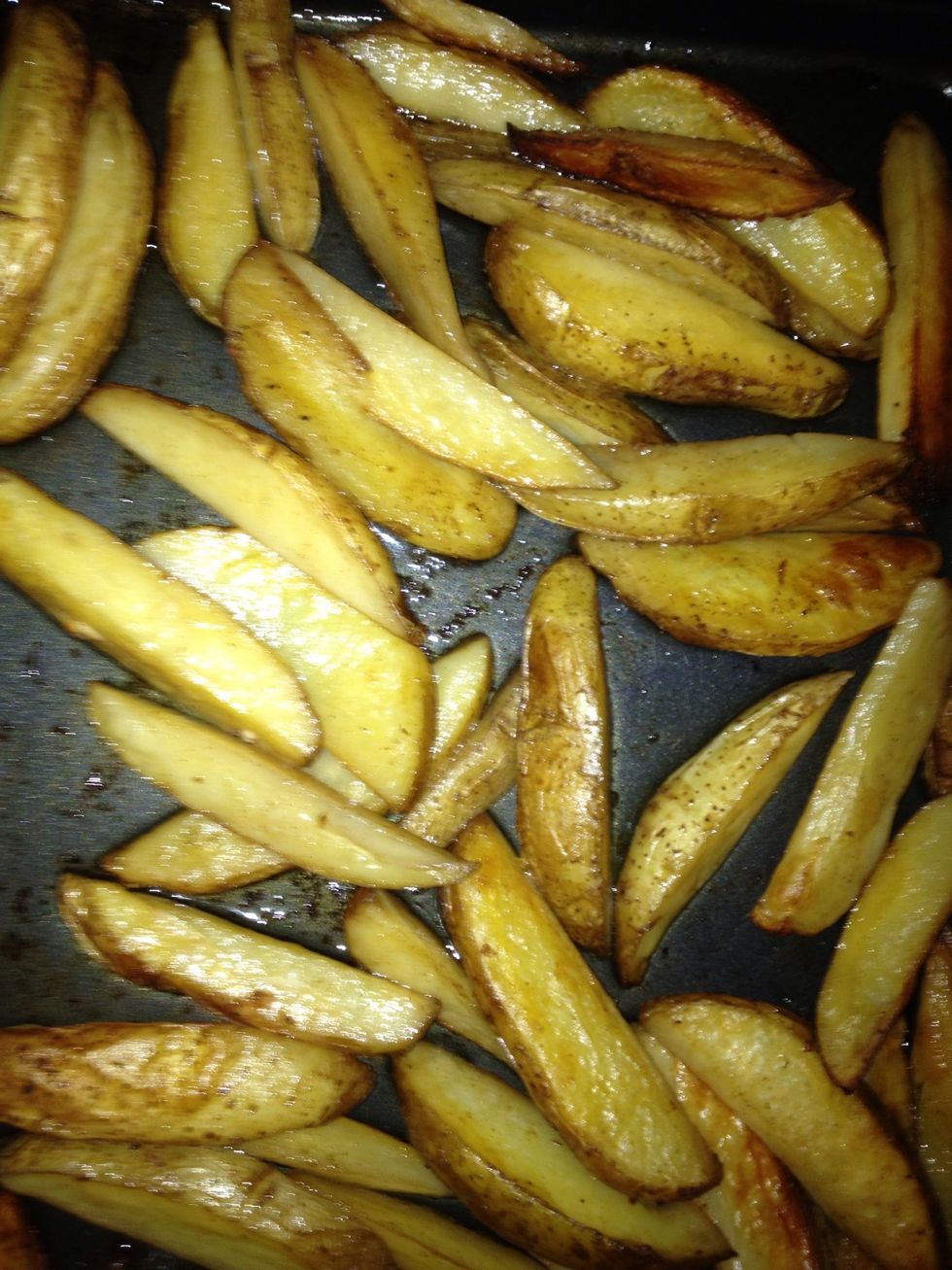 I brush the oil on the pan to use minimum oil.