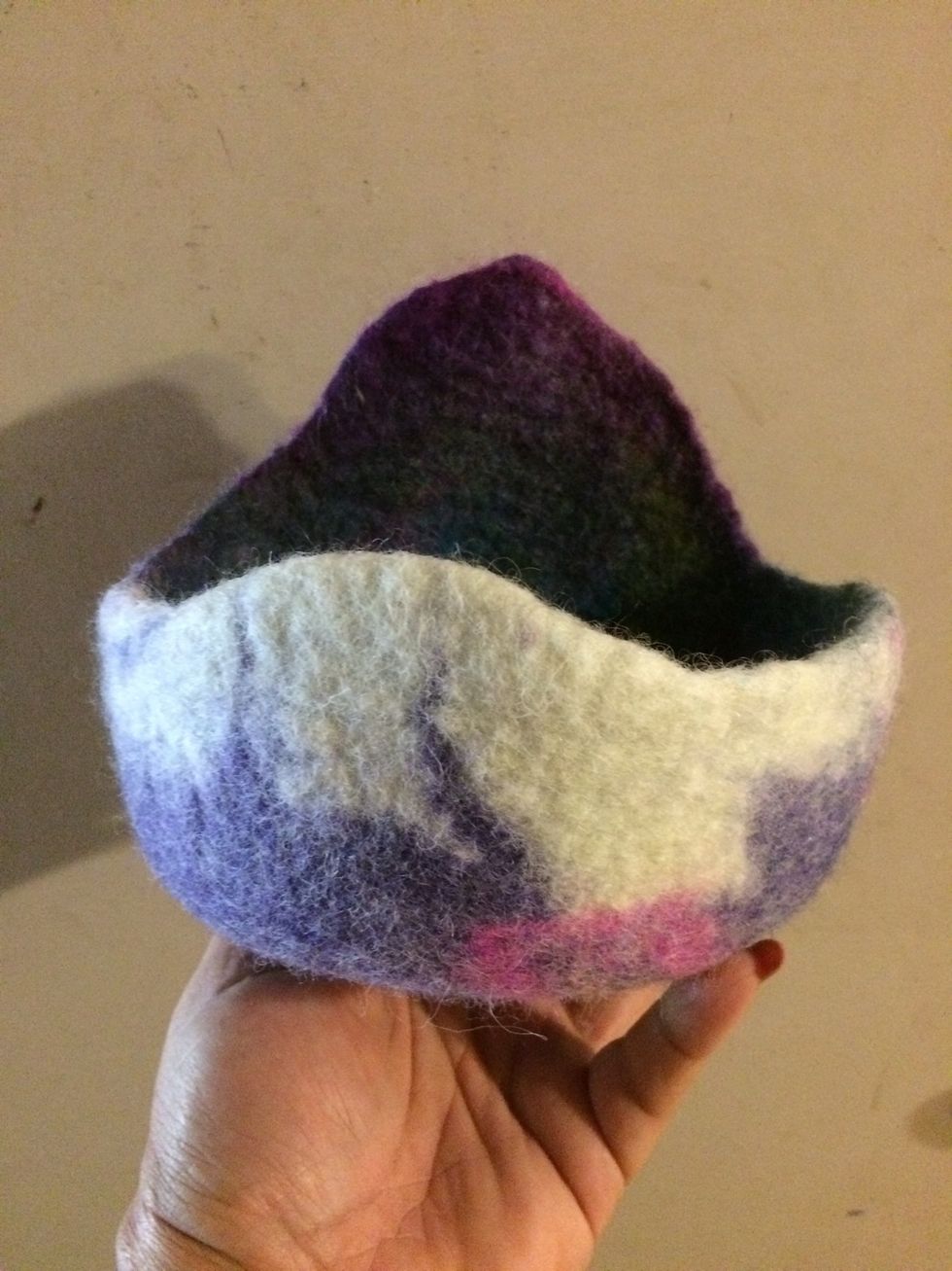 I burnished it, and molded it, and stretched it into the shape I wanted.
