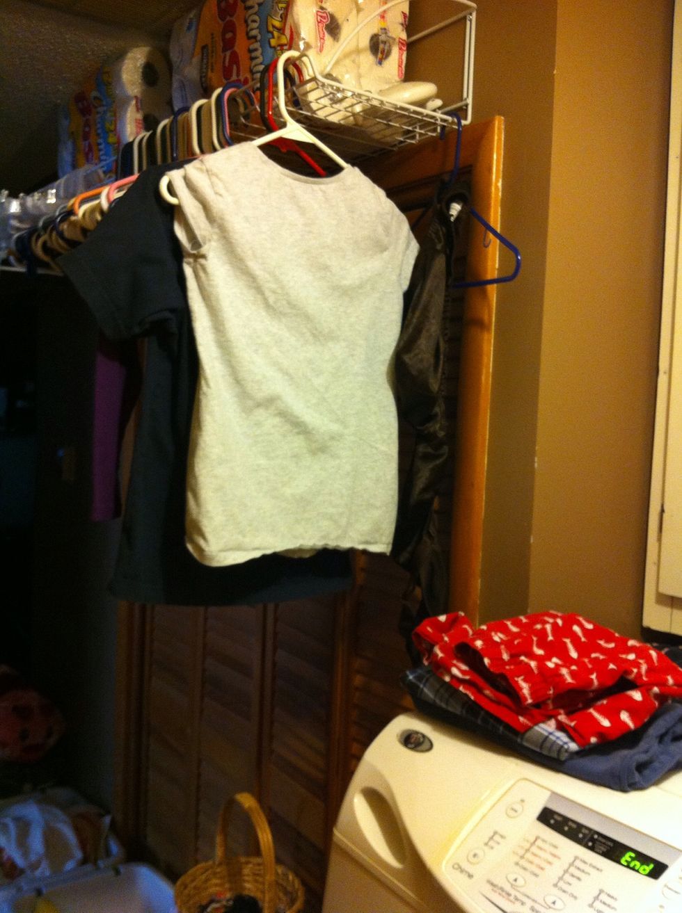 I can hang my clean laundry right there. Then grab and go.