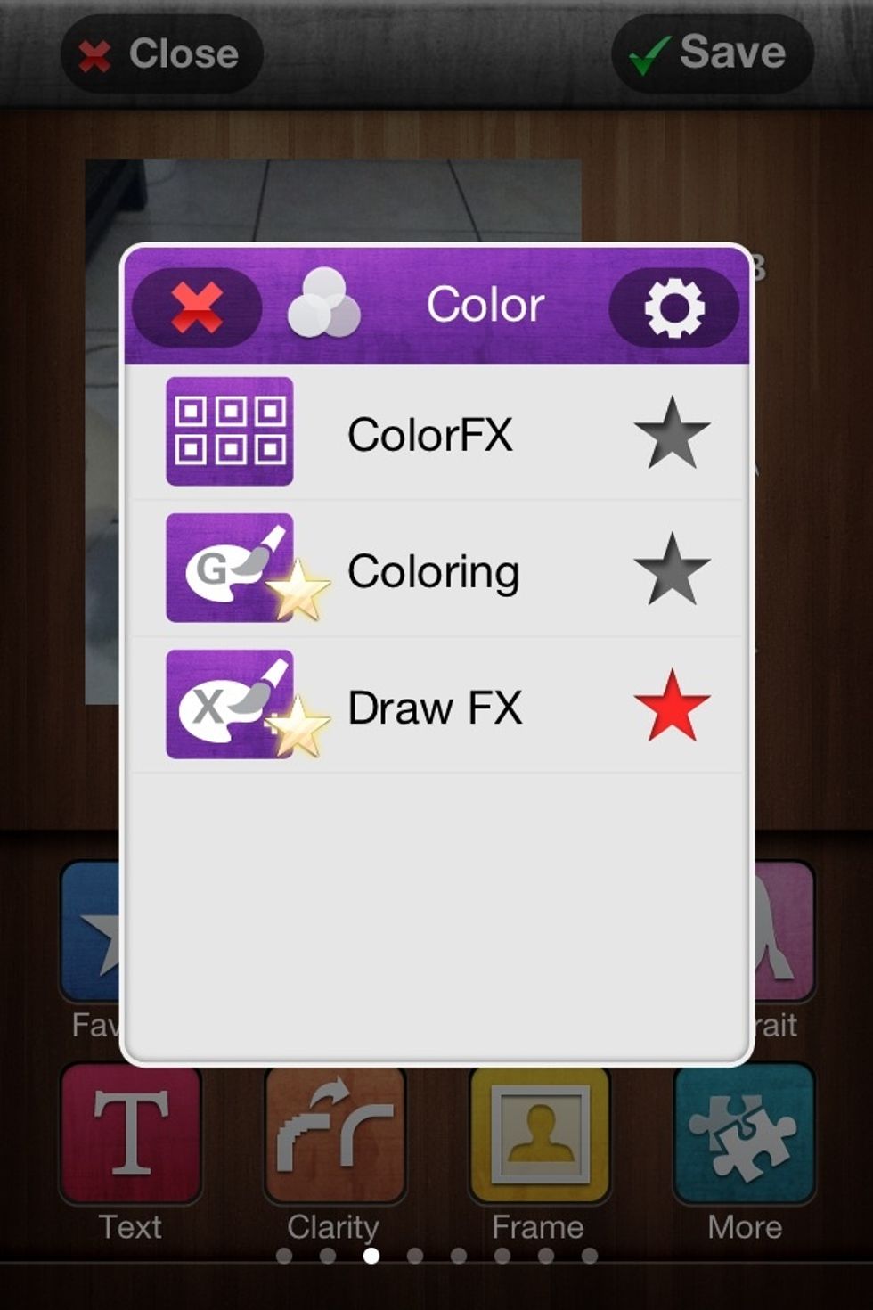 I Can't Show You Everything, But I Wanna Show You How To Use The 'Draw FX' Feature. Tap 'Colors' And Then 'Draw FX'.