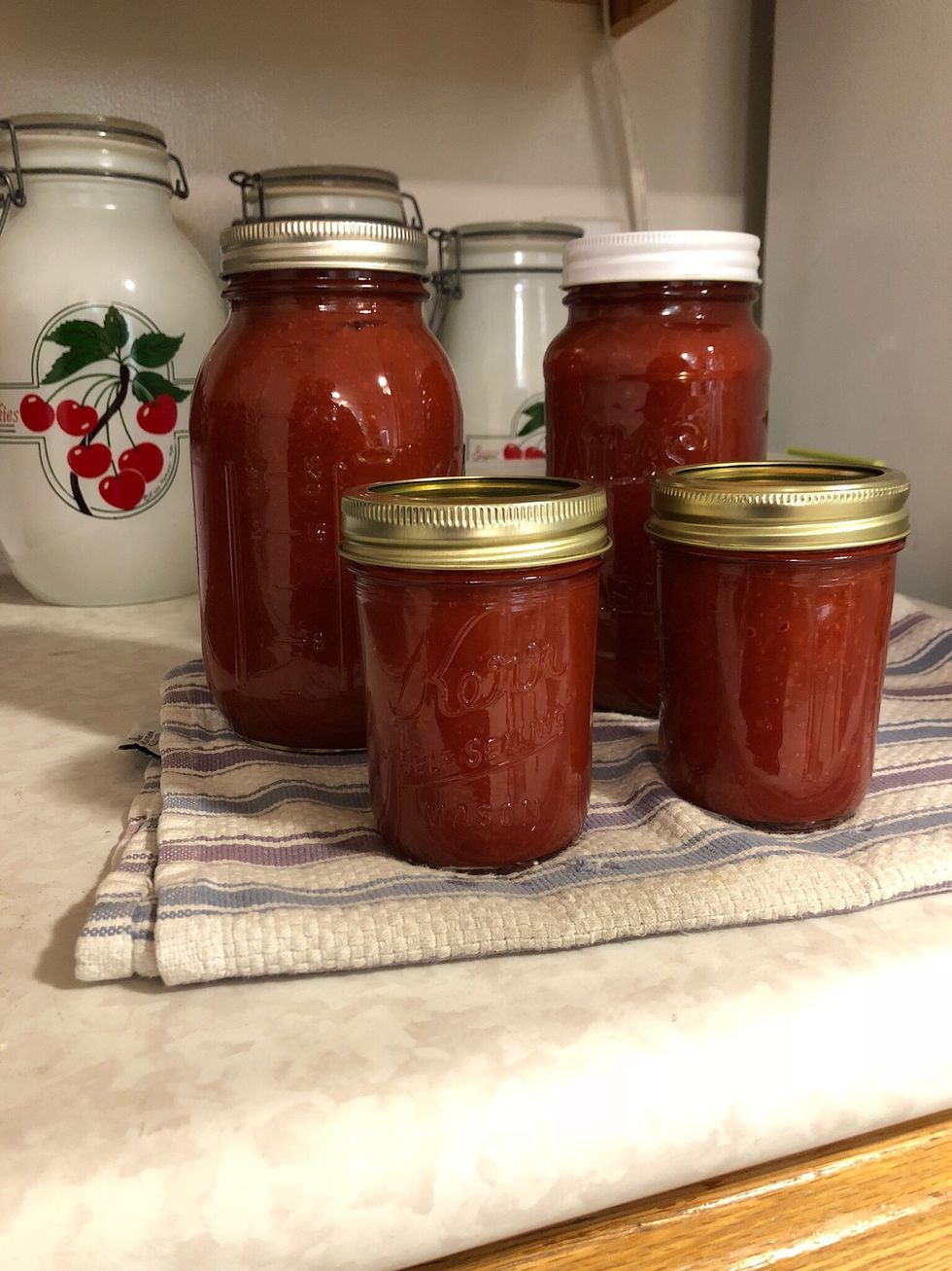 I canned these, but you can put in freezer, or directly in the refrigerator.