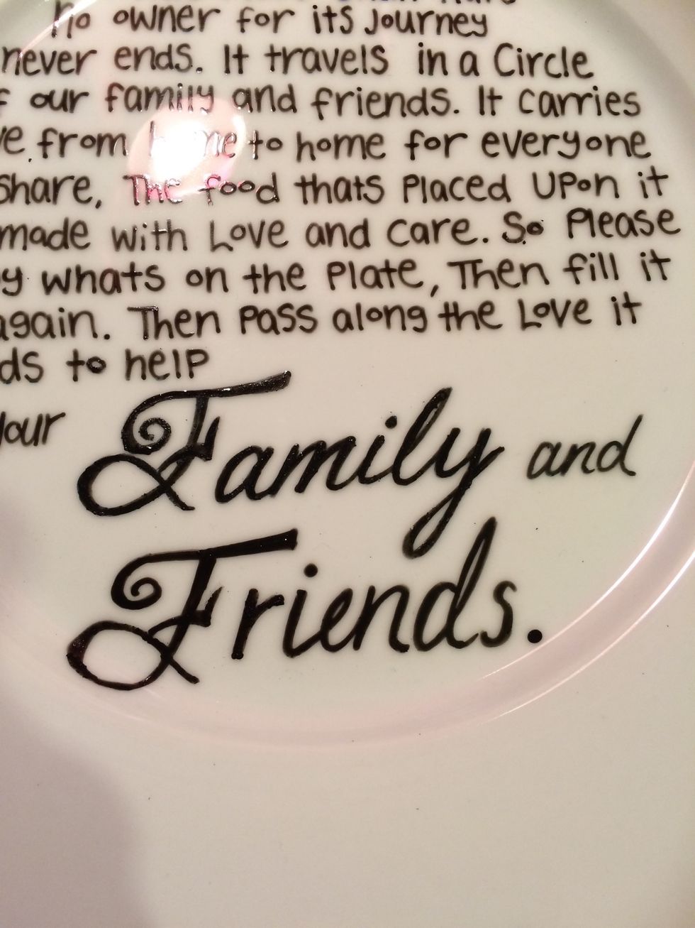 I changed fonts and increased the size to fill in the interior circle of the plate.