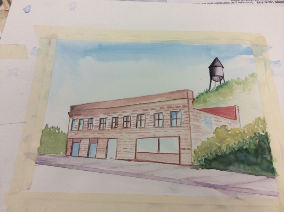 I cheated and used colored pencils to start detailing