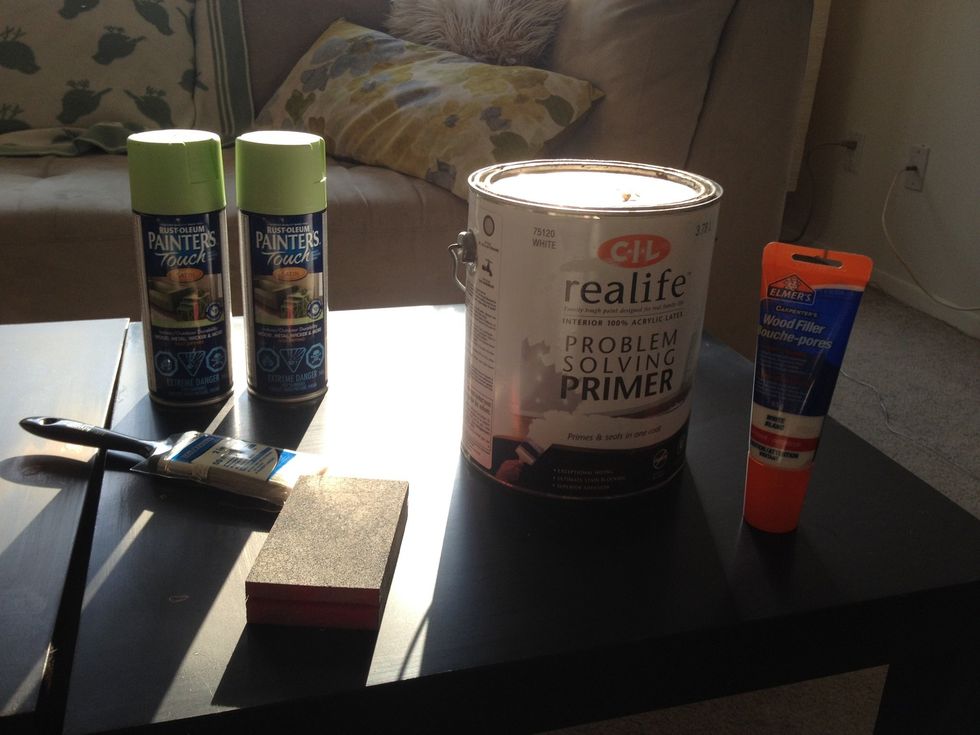 I choose white wood filler because I am painting it with primer so it doesn't matter what wood filler I use