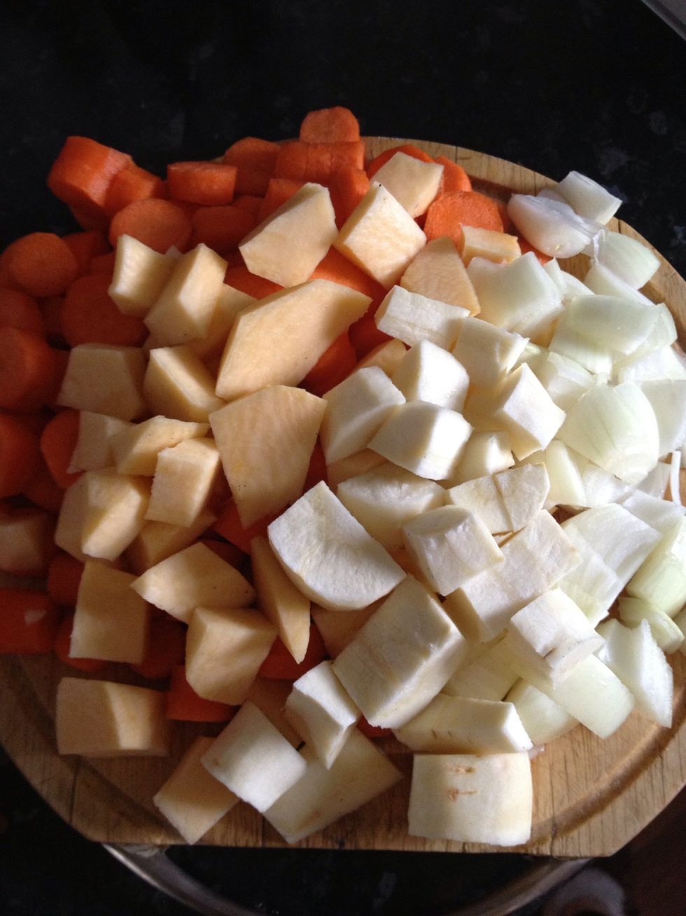 I chop mine nice and chunky !