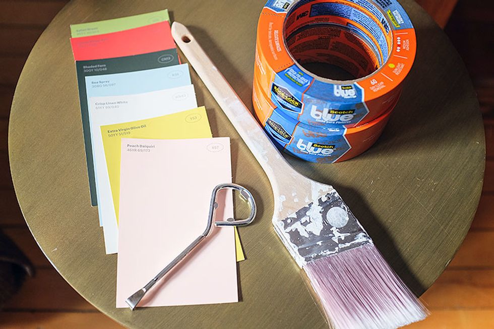 I chose a variety of colors of Glidden\u00ae Premium Paint in a Satin finish to work together, but you could keep it simple with just two.