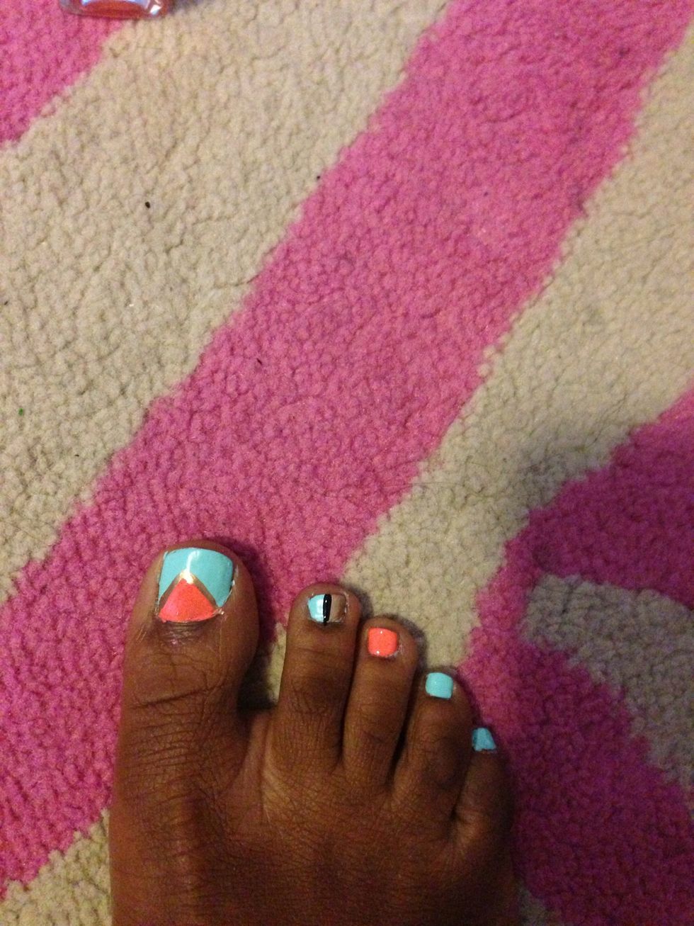 I chose this coral for an accent nail.