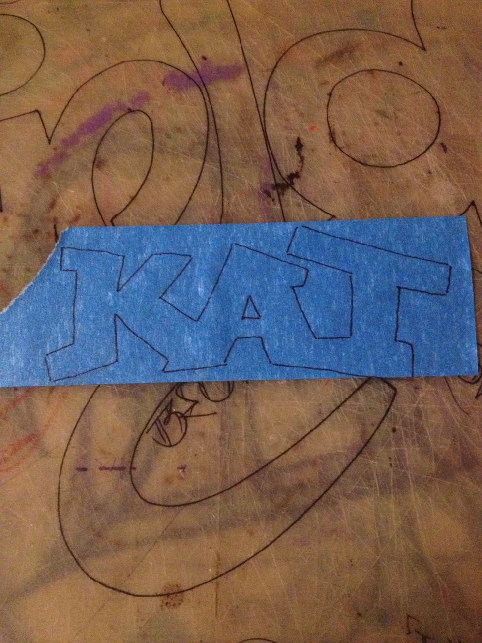 I chose to do my daughters name all together. This will lift up all in one piece