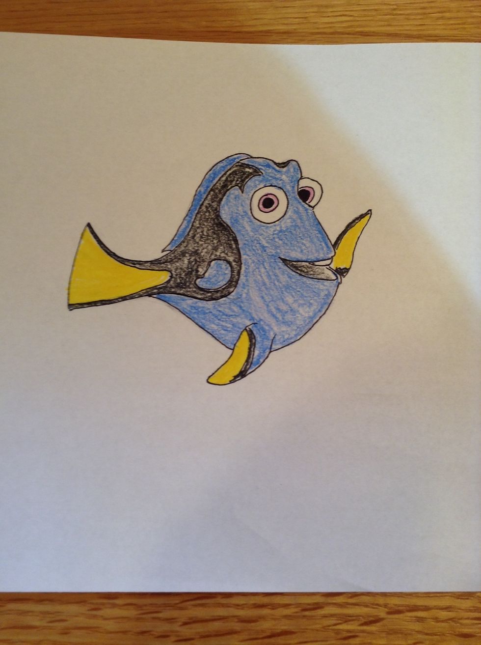 How to draw dory from finding nemo B+C Guides