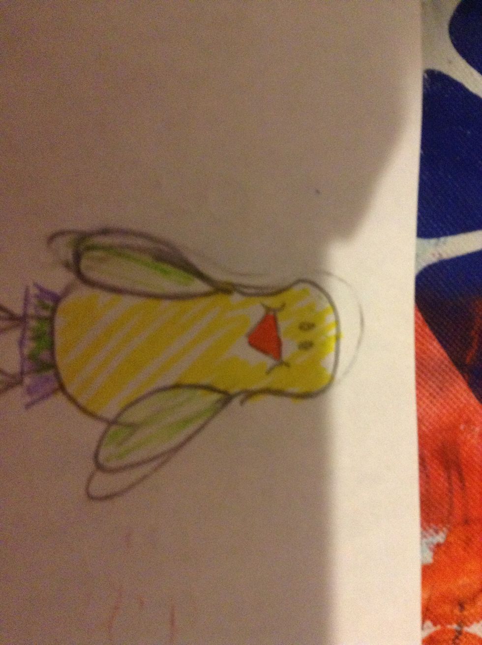 I colored it to know what magazine colures I have to cut out.