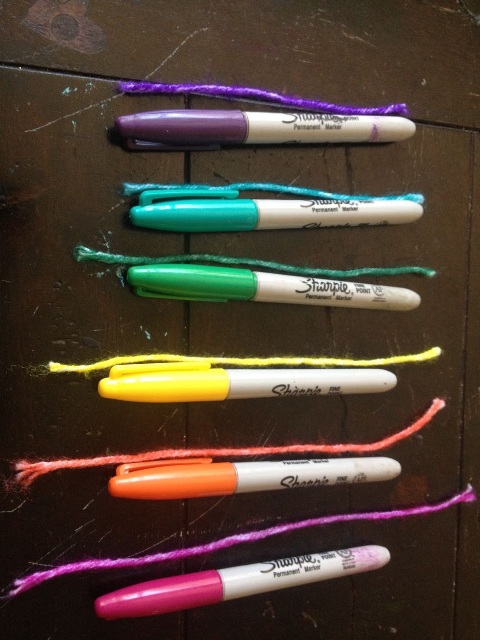 I colored mine rainbow using sharpie! haha