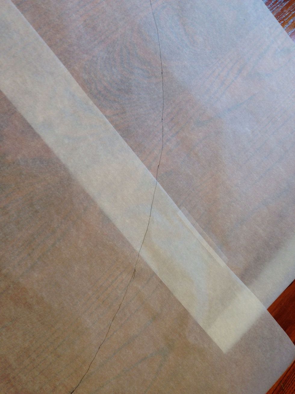 I connected my marks on the tracing paper to make my pattern.