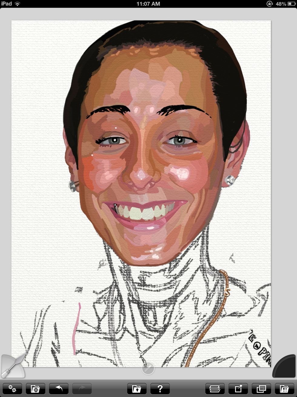 I continue adding all of the little details that make her her. Painting like this is very labor intensive but extremely rewarding at the same time.