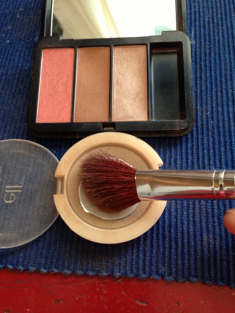 I contour lightly almost every day. I use a powder that's about 2 shades darker than my skin tone.