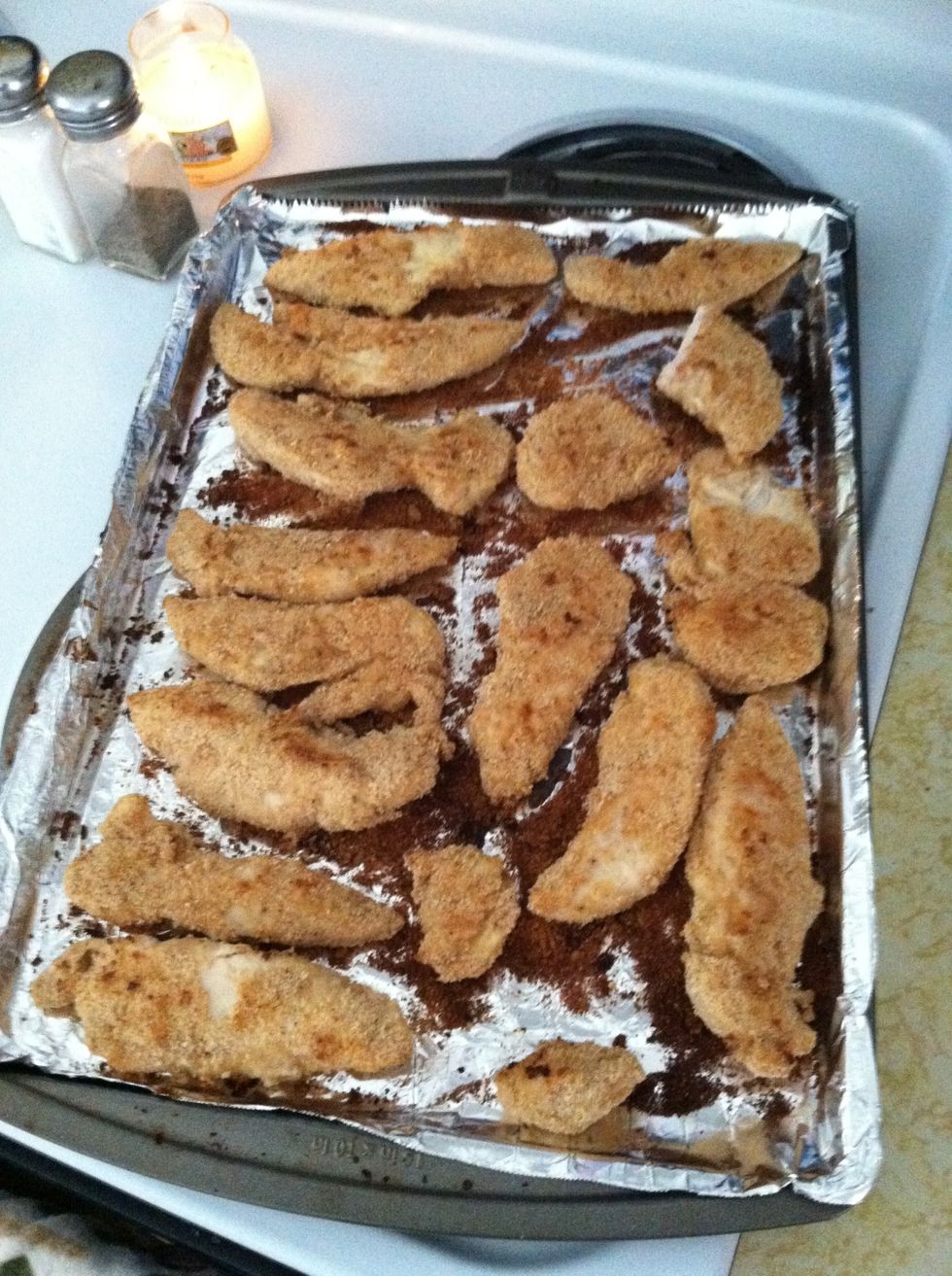 I cooked them on one side for 15 minutes. Turn them over and cook for another 15 minutes.