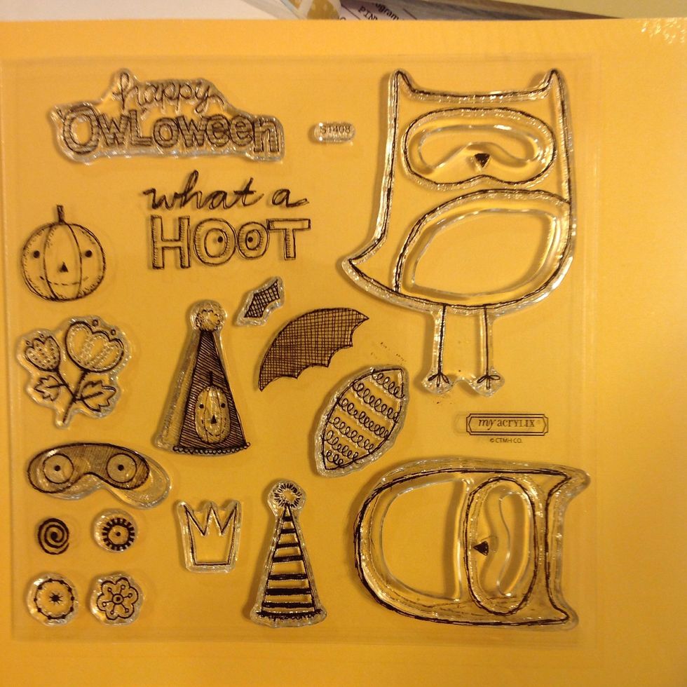 I couldn't leave well enough alone! I had to make one treat bag using our August Stamp Of The Month! I used Scardey Cat Paper Pack to paper pierce the august stamp of the month.