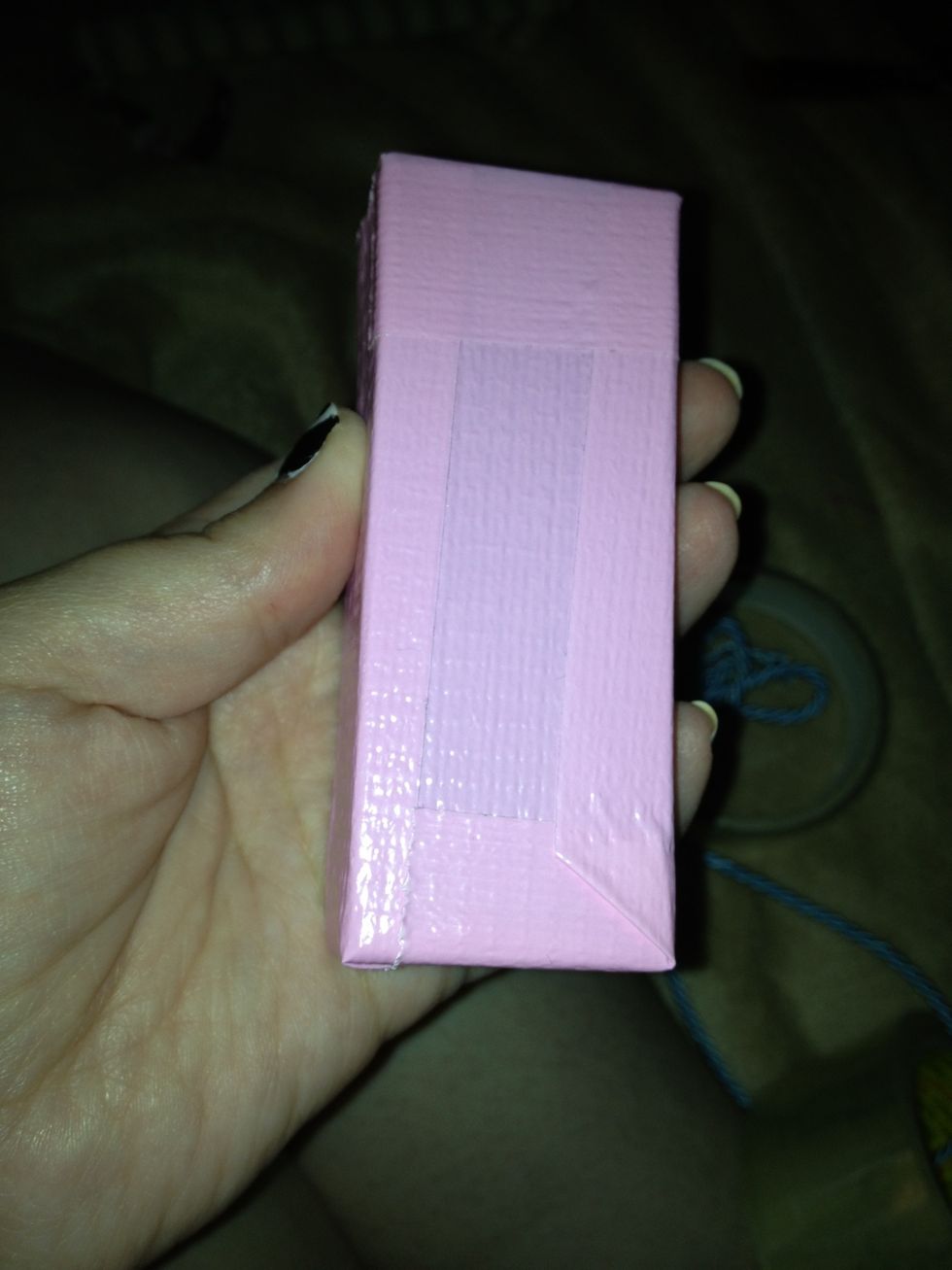 I covered my box in the tape to make it stronger and so that it fits in with surroundings