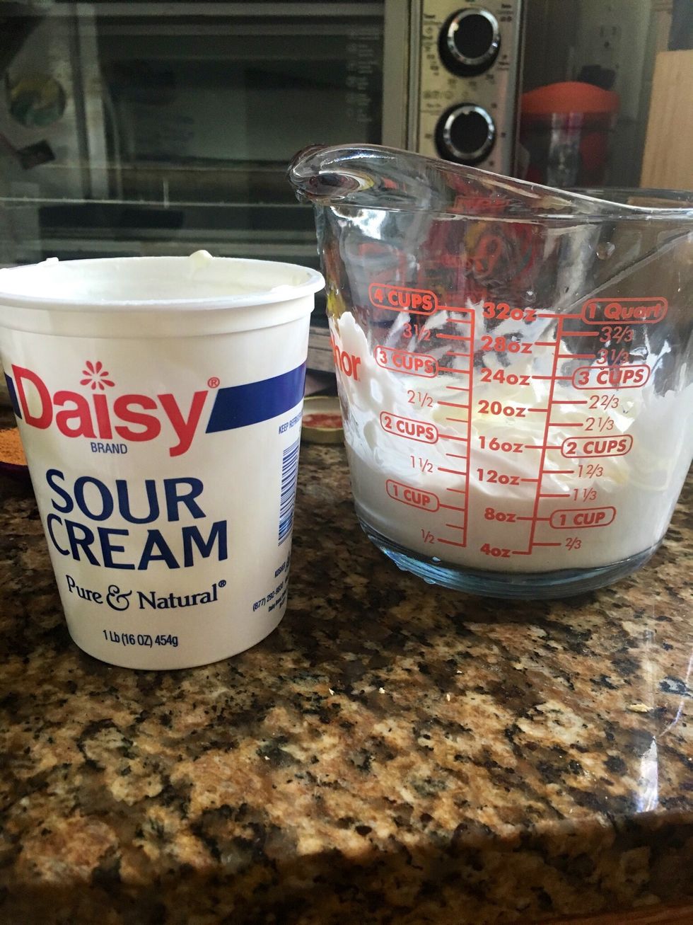 I cup sour cream