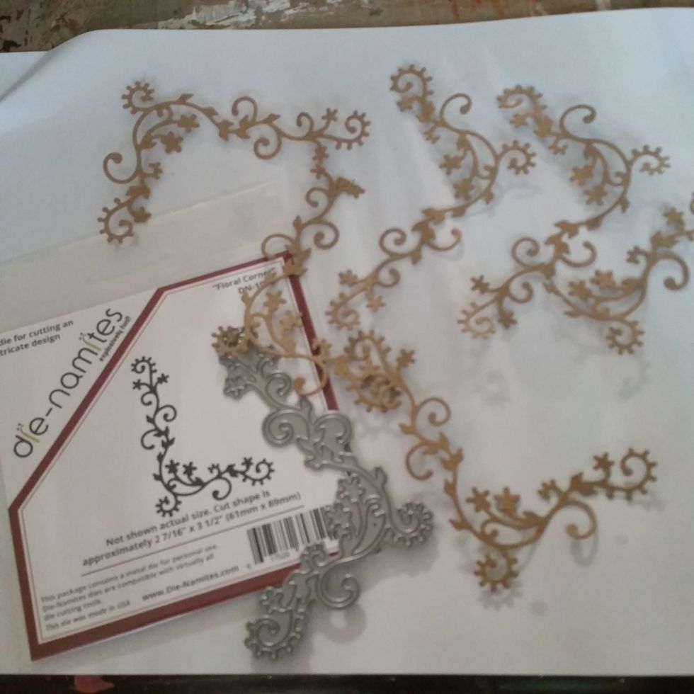 I cut about 10 Die~Namites "Floral Corners" in Canvas Corp Brands Kraft paper