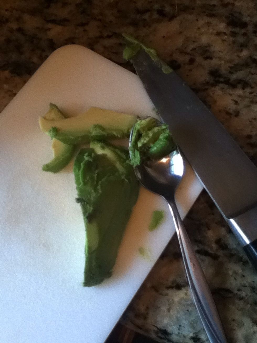 I cut mine in 4 slices just cause I really really really like avocado...obsession much? Haha